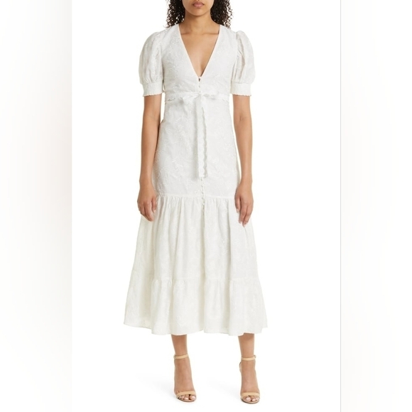 Alice + Olivia Stori White Cotton Sundress 6 NWT - Picture 1 of 10